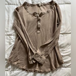 Free People We The Free Long Sleeve Henley Size M